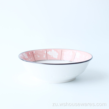 I-Wholesale Porcelain Noodle Bowl Izitsha Zesiphetho sePeramic Soup